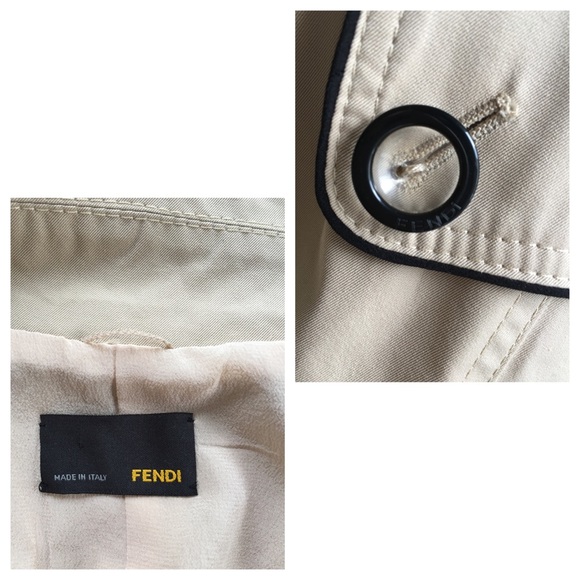 Fendi Stretch Cotton Short Sleeve DB Jacket - Picture 6 of 7